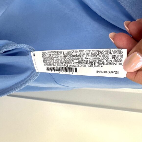 Sky Blue Cowl Neck Satin Slip Maxi Tie-Back Dress 0X - New without Tags - Picture 11 of 13